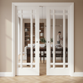 Premium Clear Glazed Double Pocket Door Set with Galvanised Steel Frame and 15-Year Guarantee