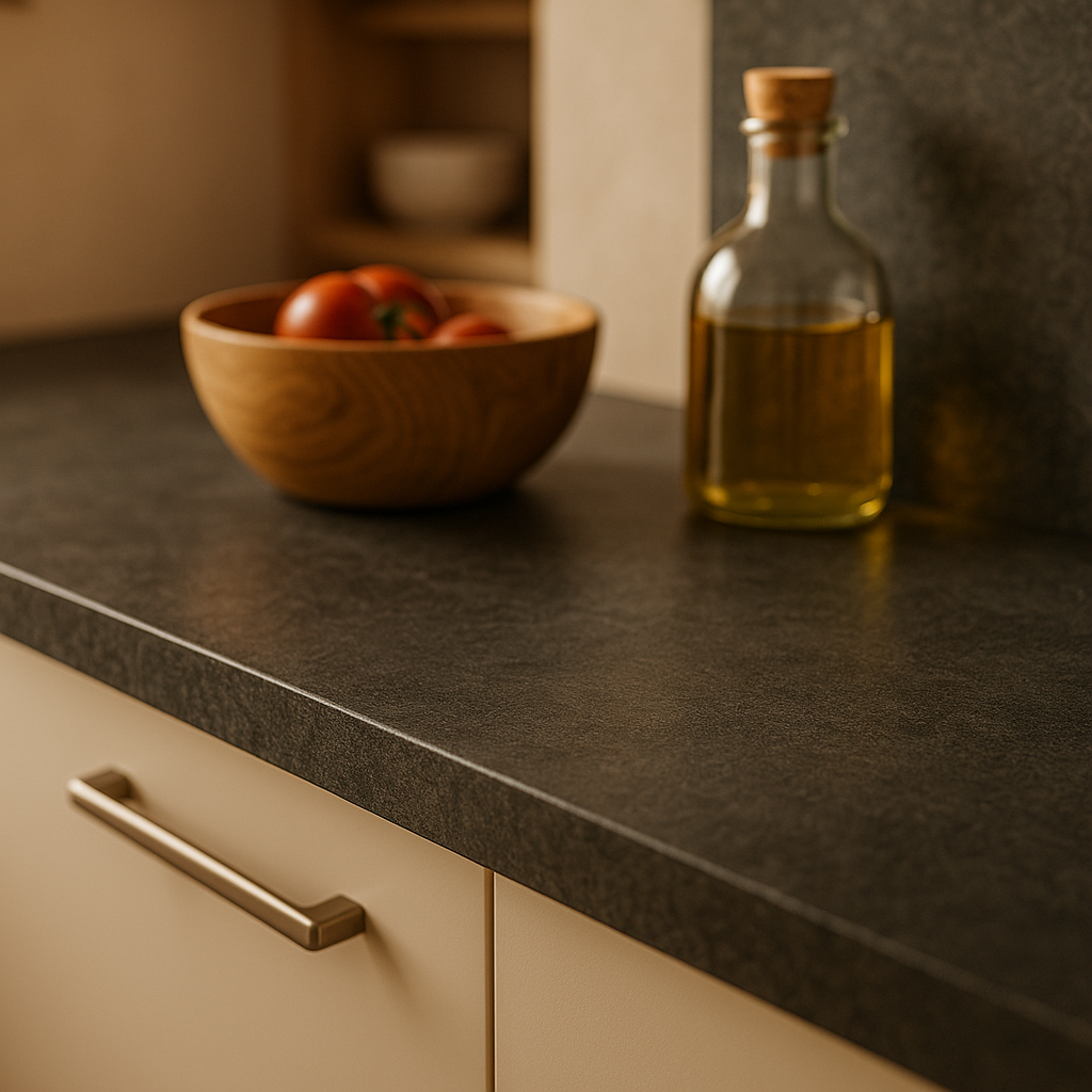 Compact Square Edge Laminate Worktop in Magma, 3050mm x 650mm x 12.5mm - detail view