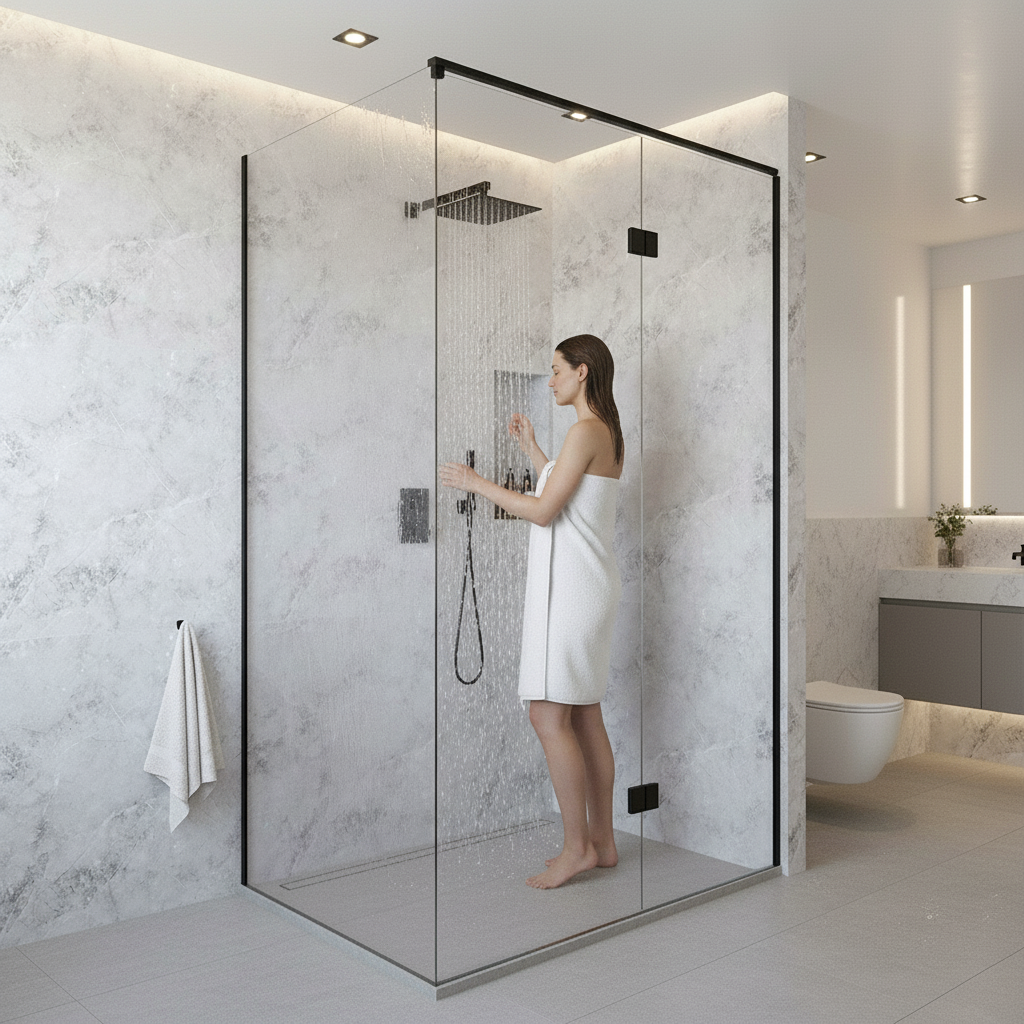 Premium Waterproof Wall Panelling 2420mm x 1200mm - Durable Stone Finish for High-Moisture Areas