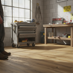 Premium 5mm Embossed UV Coated Rigid Core Vinyl Flooring with Oak Effect for Moisture-Prone Areas