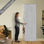 Premium Light Grey Flush Pocket Door Set - Space-Saving Design with No Bottom Track and Adjustable Features