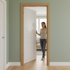 Premium Oak Veneer Fully Finished Door Lining Set with Durable Construction for Perfect Door Fitting - Image 2