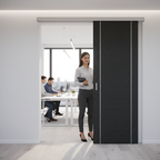 Premium Heavy Duty Sliding Door System with Soft-Closing Operation and Unobtrusive Design for Wooden Doors