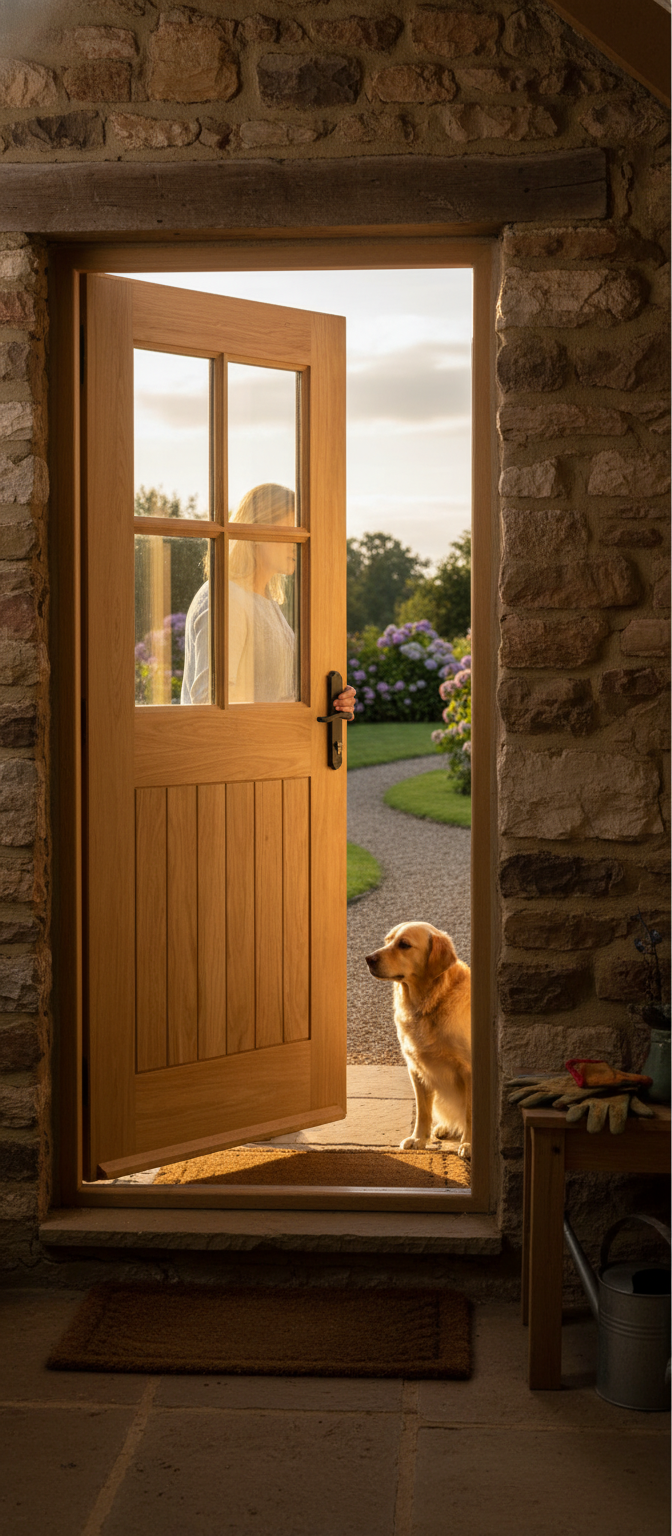 Premium Cottage 4 Light External Door with Clear Bevelled Glass - 78" x 33" x 44mm