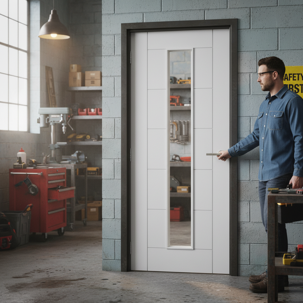 Premium White Unglazed Internal Door - Modern Design with Glazing Options and Fire Door Certification