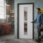 Premium White Unglazed Internal Door - Modern Design with Glazing Options and Fire Door Certification