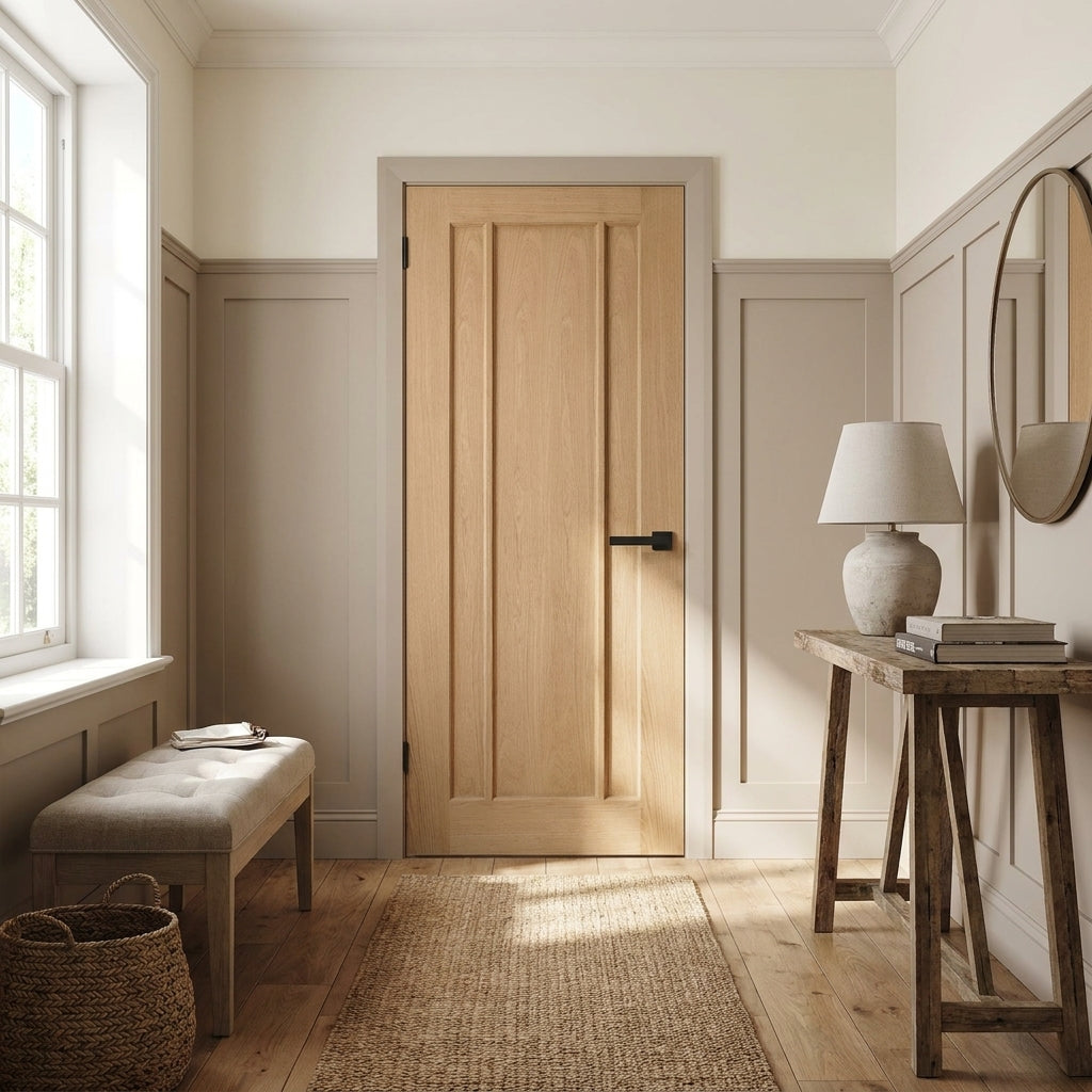 Internal Oak Door Unfinished Made-to-Measure 3 Panel