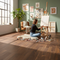 Premium 13mm Thick Engineered Real Wood Flooring with Matt Lacquered Finish and 3-Strip Design for Elegant Interiors