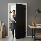 Premium Internal Fully Finished Laminate Door with Striking Black Finish and Lifetime Guarantee for Modern Interiors