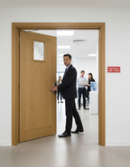 Premium Solid Oak Fire Door Frame for Double Doors - Custom Sizes and Fire Rated with Intumescent Grooves