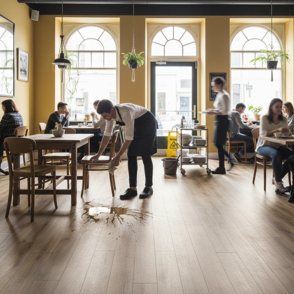 Premium 8mm Embossed Laminate Flooring with Water-Resistant Surface for Kitchens and Bathrooms