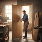 Premium Oak Interior Fire Door with Engineered Construction, FD30 Fire Rating and Unfinished Surface for Customization