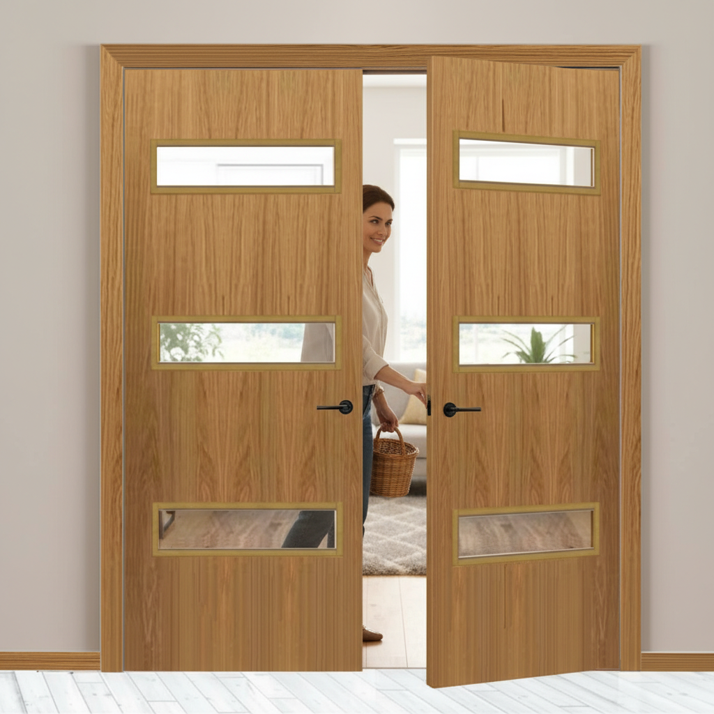 Premium Custom Made FD30 Fire Door Pair with Bespoke Options for Any Size and Design