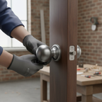 Premium 58mm Round Rose Mushroom Mortice Door Knob in Satin Chrome Finish for Traditional Doors