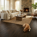 Premium 18mm UV Lacquered Solid Real Wood Flooring in Dark Oak - Durable and Elegant for Any Home