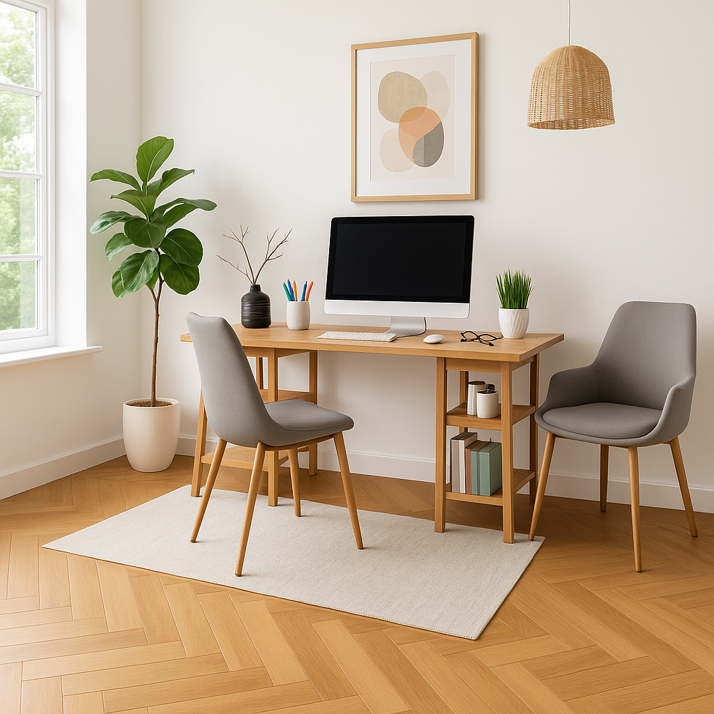 Herringbone Laminate Flooring in Warm Harvest Oak - 12mm Comfort Luxe