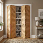 28mm Open Louvre Door in Clear Pine Finish