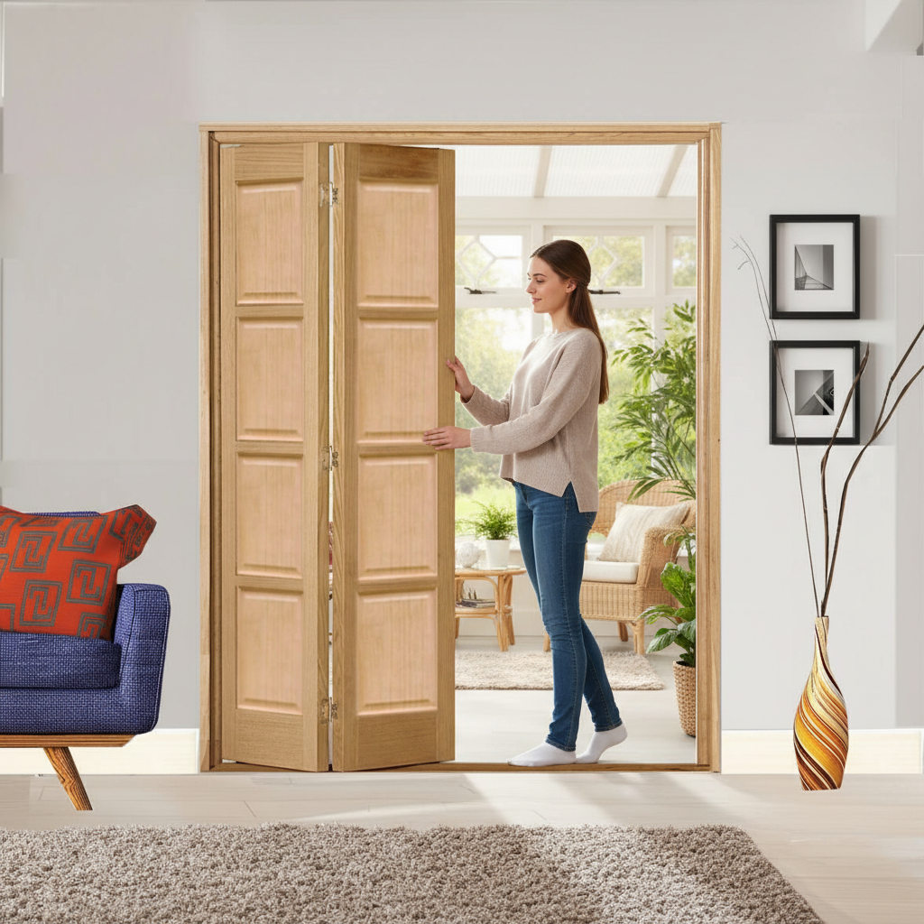 Premium 3 Leaf Bi-Folding Door Set - Slimline Design for Space Saving with Quality Hardware Options