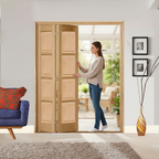 Premium 3 Leaf Bi-Folding Door Set - Slimline Design for Space Saving with Quality Hardware Options