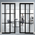 Premium Clear Glazed 4 Door Telescopic Pocket Door System for Enhanced Space Efficiency and Style