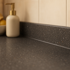 3000mm Black Atrium Upstand for Enhanced Safety and Workplace Use - detail view