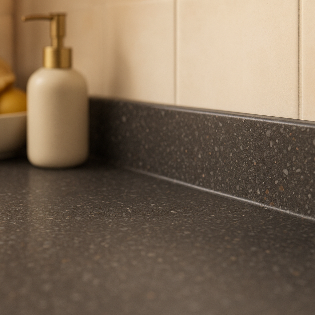 3000mm Black Atrium Upstand for Enhanced Safety and Workplace Use - detail view