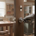 Premium Lever On Round Rose Handle Set with Chrome Finish, Includes Hinges and Mortice Latch for Internal Doors