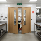 Custom Made Premium FD30 Glazed Oak Fire Door Pair - Bespoke Designs for Any Size and Style