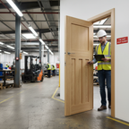 Premium Internal Fire Door with Real American White Oak Veneer and Solid Core - Bespoke Sizes Available