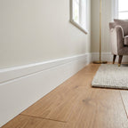 Grooved White Primed Skirting Board 2400mm x 125mm x 18mm - detail view