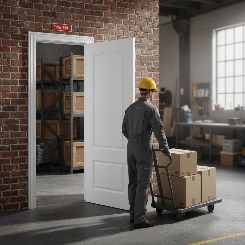 Premium White Primed Fire Door - 30 Minutes Fire Rated, Heavy Duty Solid Core with Bespoke Size Options