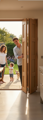 Premium Bifold Door with Engineered Semi-Solid Core Construction, Quick Installation, and Customizable Finish Options