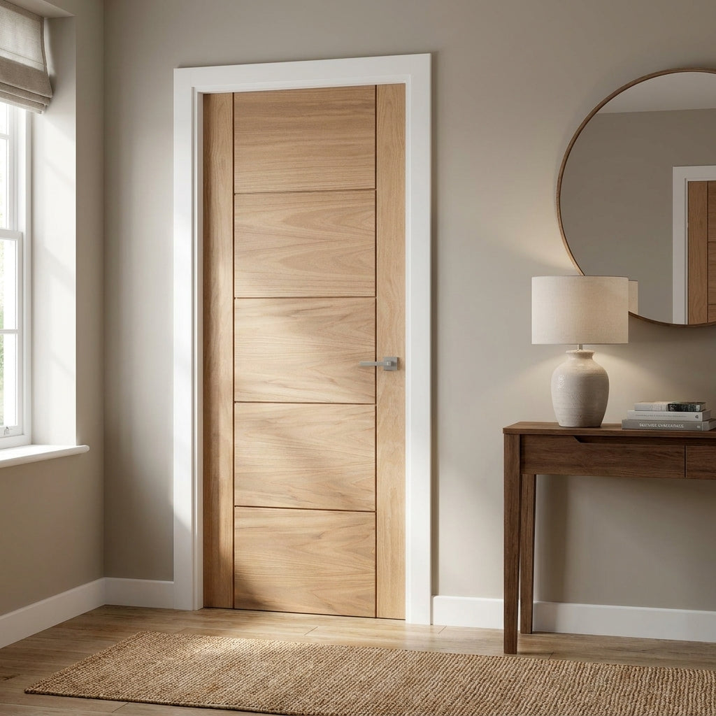 Internal Oak Door Made-to-Measure Unfinished 5 Panel Design
