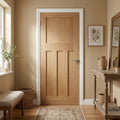 Internal Oak Fire Door FD30 Rating Unfinished Made-to-Measure 1930s Style