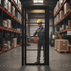 Premium Custom Made Industrial Style Door with Elegant Black Finish and Narrow Profiles for Modern Spaces