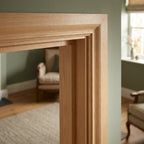 Internal Oak Veneer Door Lining Unfinished 2100mm x 133mm x 18mm - detail view