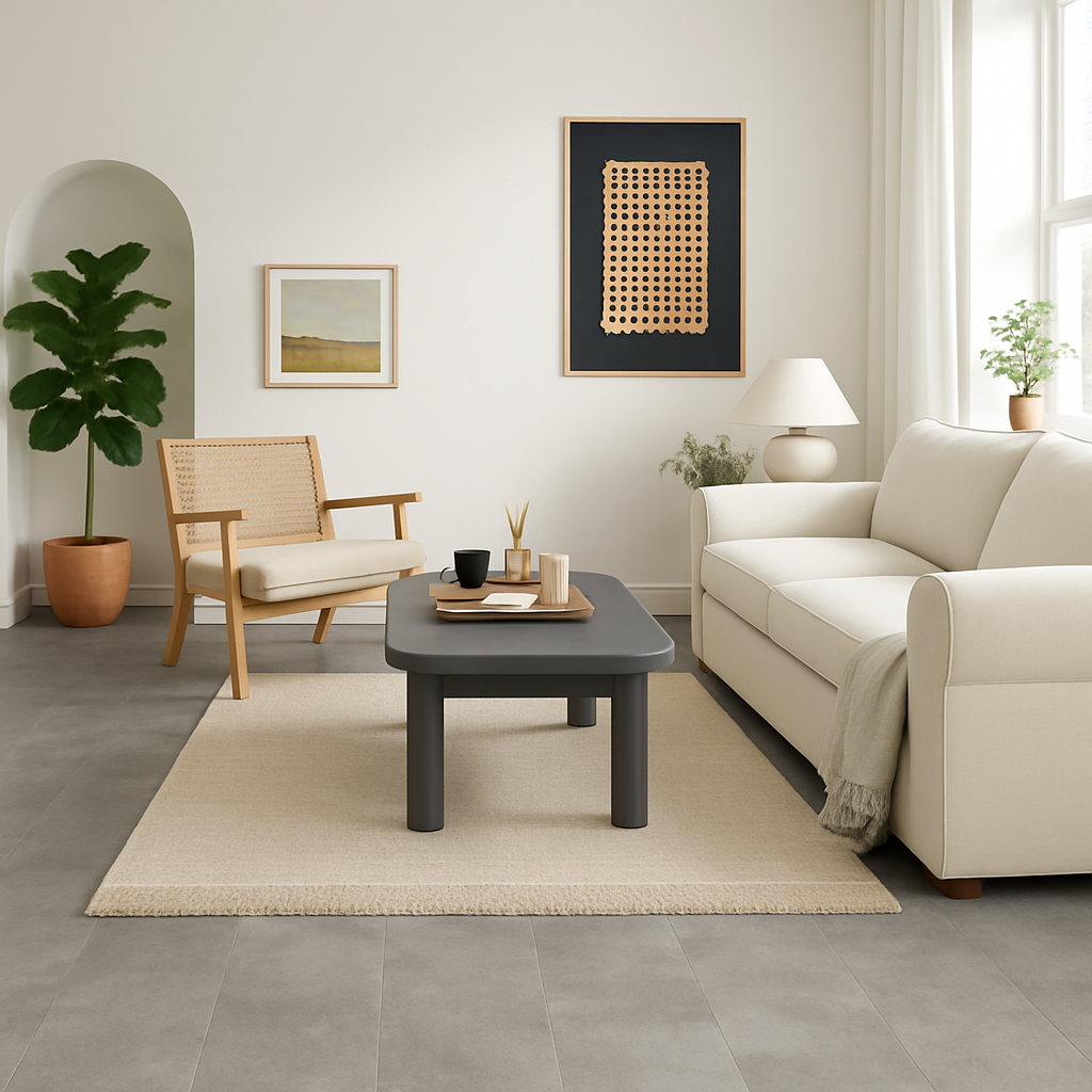 5mm Embossed Rigid Core LVT Flooring in Concrete Stone - Prime Plus