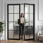 Premium 8L Clear Glazed Door Pair with Urban Design and Solid Engineered Core for Modern Homes