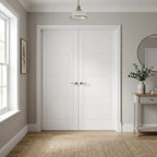 Internal Ladder Pair Door, White Moulded with Primed Finish, 121448
