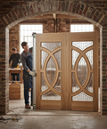 Premium Oak Grand Entrance Doors with Custom Frame Options and Dimensions - High-Quality Professional Grade for Industrial and Commercial Applications