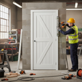 Premium Internal Primed Barn Fire Door FD30 - Rustic Design with 30-Minute Fire Protection