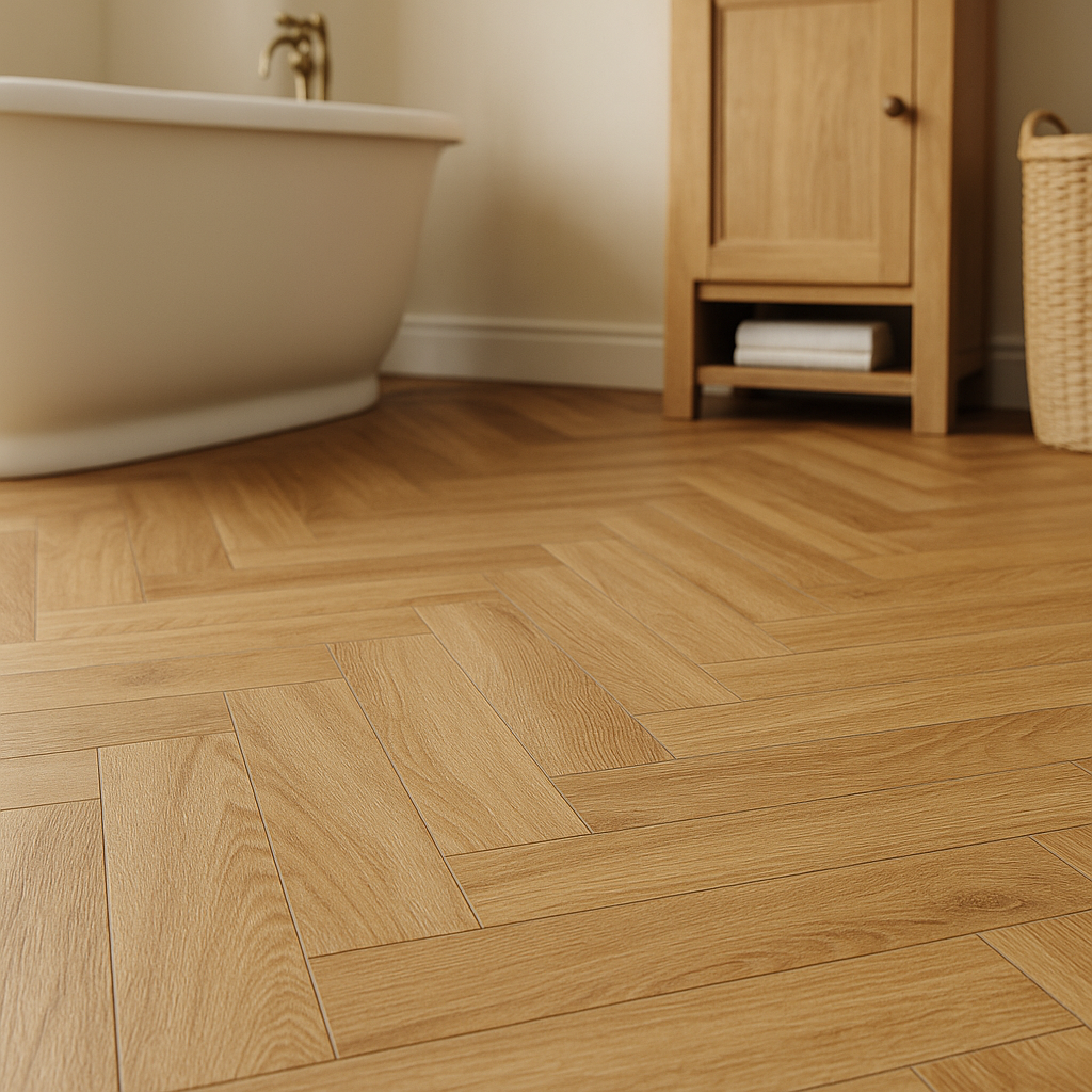 Water-Resistant 8mm Matt Laminate Flooring 1184 x 293mm with Lifetime Guarantee - detail view