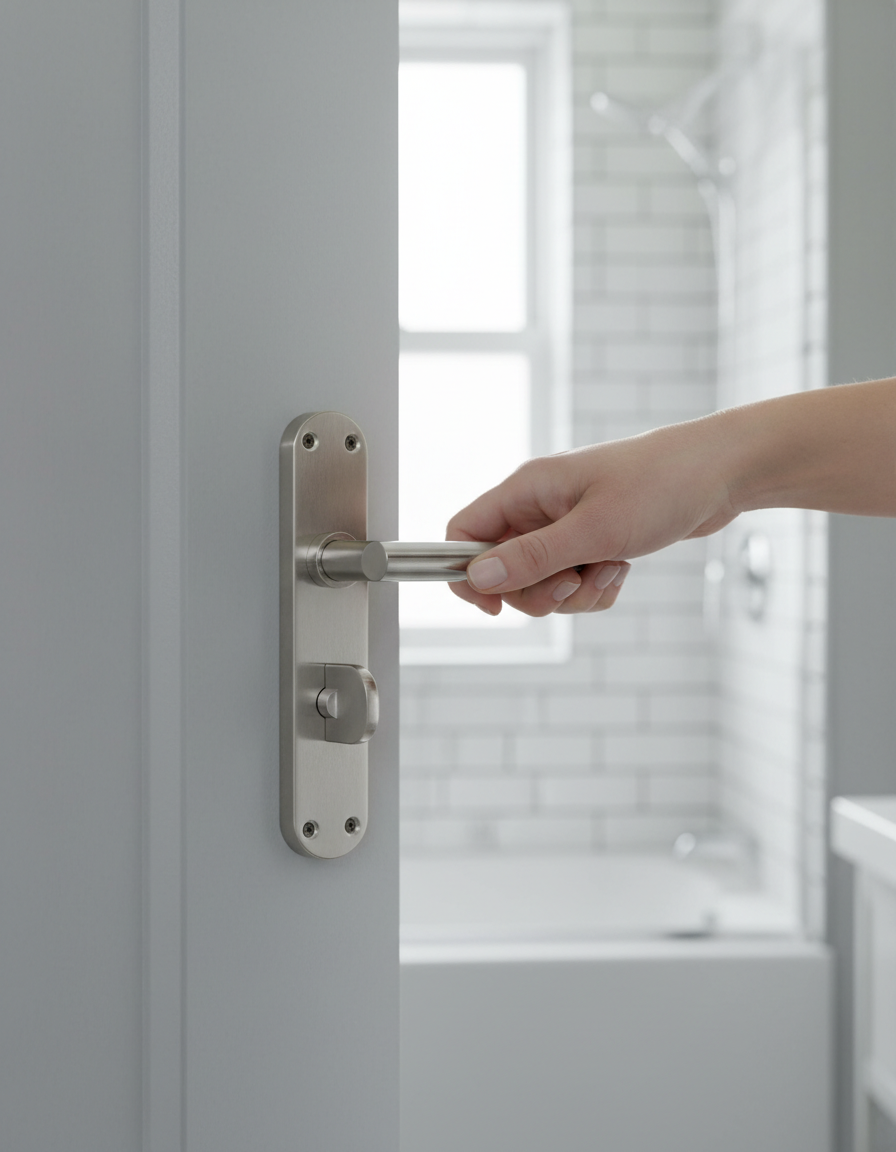 Premium Bathroom Lock with Lever Handle Variations for Enhanced Security and Accessibility
