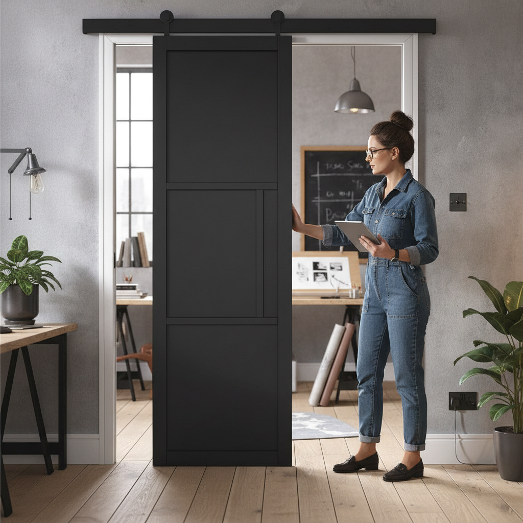 Premium 3 Panel Pocket Door System with Galvanised Steel Frame and Adjustable Features for Seamless Installation