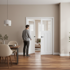 Premium Internal White Primed Clear Glass Pair Door - 1930's Inspired Design for Modern Homes - Image 2