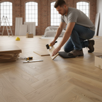 Premium Herringbone 5mm Rigid Core Vinyl Flooring with Durable Purecoat Finish for Moisture-Prone Areas