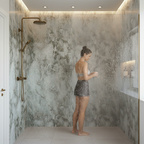 Premium Waterproof Wall Panelling with Elegant Marble Effect - 2420 x 600mm Panels for High-Moisture Environments - Image 2