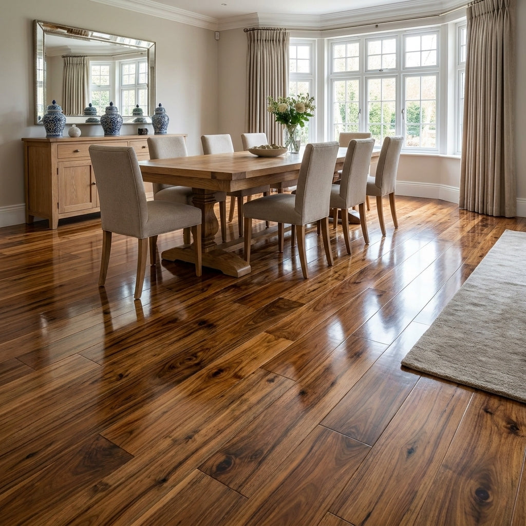 Water-Resistant High Gloss Laminate Flooring 8.5mm, 1383 x 244mm