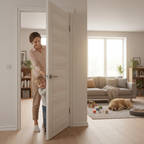 Premium Fully Finished Internal Laminate Ladder Door with Light Ivory Finish and Lifetime Guarantee - Image 2