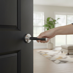 Premium Polished Chrome Door Handle with Sleek Circular Design for Modern Interiors